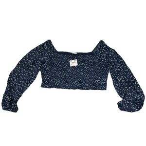 American Eagle Outfitters womens boho priarie sheer top XXL NWT crop Fairycore